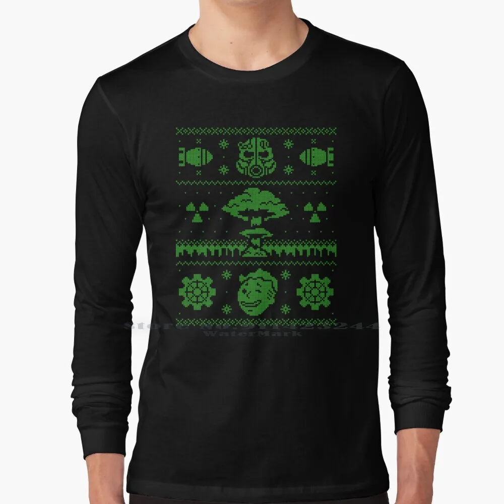 

A Nuclear Winter Long Sleeve T Shirt Tee Nuke Winter Nuclear Ugly Christmas Power Armor Video Games Creative Trending Vintage