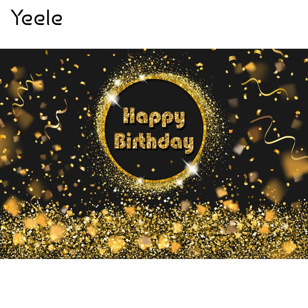 

Yeele фон для фотосъемки с День рождения декоративный фон Золотой пятно лента фотографический фон-реквизит фон реквизит для фотостудии