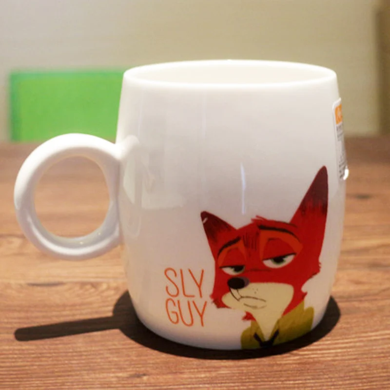 400 мл Zootopia Police Rabbit fox керамическая кружка молочная модная кофейная чашка для воды