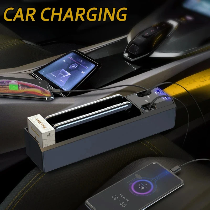 Двойной USB многофункциональный ящик для хранения телефона зарядное устройство