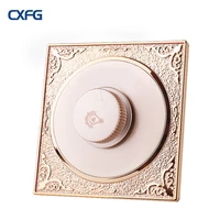 cxfg high end gold dimming wall switch panel 220v high power stepless knob switch incandescent lamp led light control switch