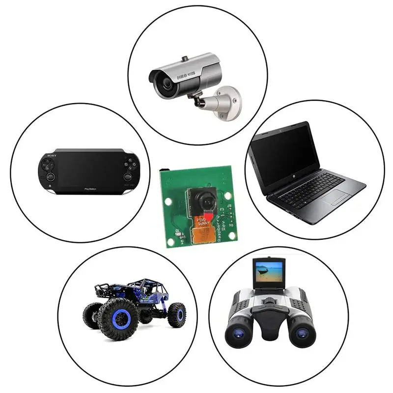 Модуль видеокамеры Raspberry Pi 5 МП 1080p мини веб-камера датчик OV5647 для Model A/B + RPi 2B 3B 4B |