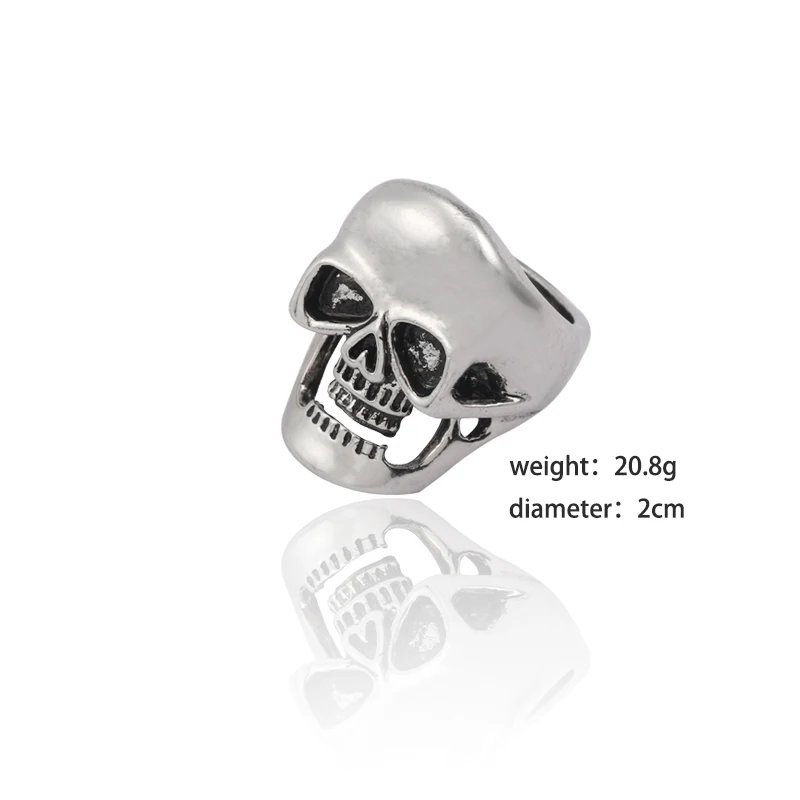 DIY Хип Хоп череп кольцо для панков кольца в виде черепа мужчин винтажные мужские