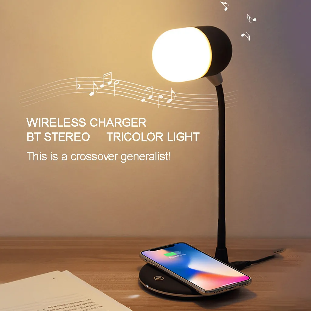 20 # Bluetooth светодиодный динамик сабвуфер Беспроводная зарядка аудио режим сна