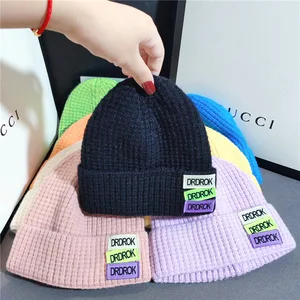New Women's Beanie Knitted Hat Winter Warm Cotton Acrylic Caps Multi Colors Fashion Hiphop Hats For Men Women 2021 Sport Caps