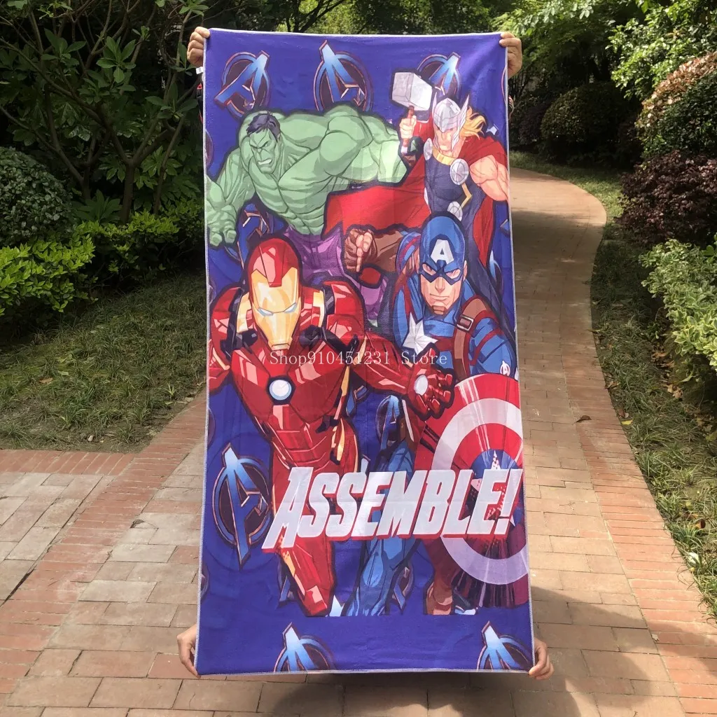 Банное полотенце мстители Халк Тор мультяшный рисунок дети мальчики взрослые