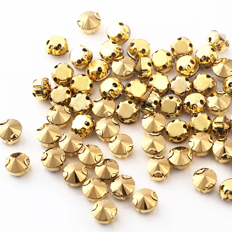 Высший класс RESEN! 50 шт. стразы разной формы стеклянные для шитья с золотым когтем