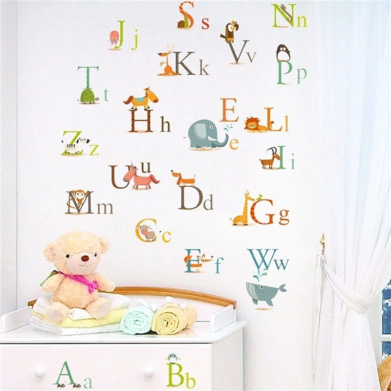 

Wallsticker CartoonAnimals A-Z StickerRemovable kindergarten60x90cm