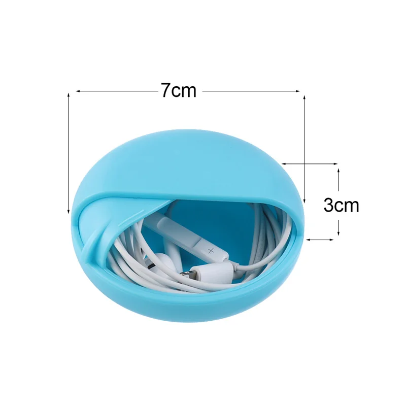 

Multi-function earphone box rotating storage jewelry data cable box multicolor