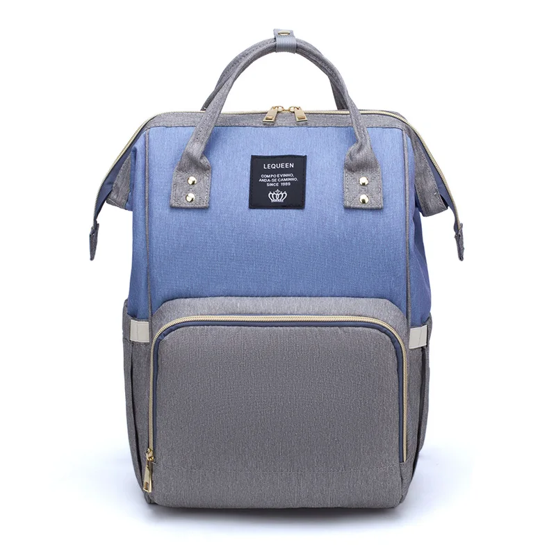 FIRBEMUM Mummy Maternity Nappy Bag new styles Large Capacity Baby Bag Backpack Maternity Designer Nursing Bag for Baby Care - Цвет: purple-gray