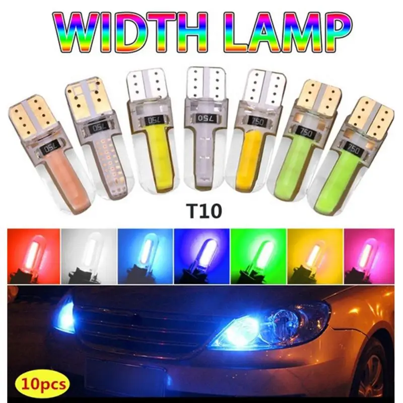 

2pc T10 Super Bright Silica Gel LED Bulbs Silicone Shell Auto Wedge parking light Turn Side Lamps Signal Light car accessories