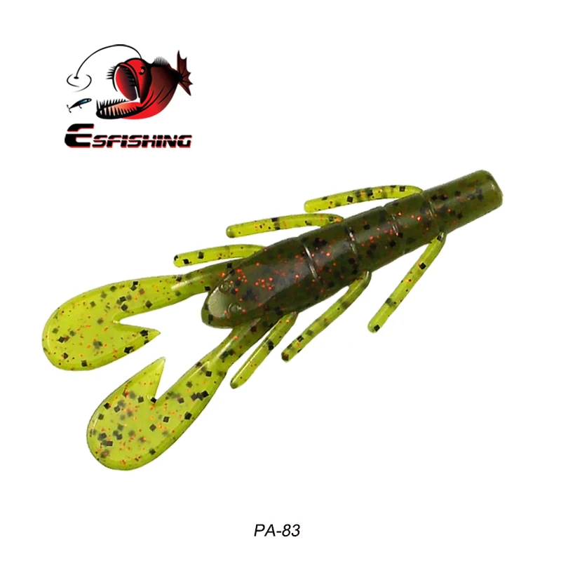 PA83 ESFISHING новая приманка для рыбалки Мягкая приманка Vibe Craw 8 шт. 85 мм 6 г рыболовные приманки воблер гольян Мягкая приманка для троллинга - Цвет: PA83