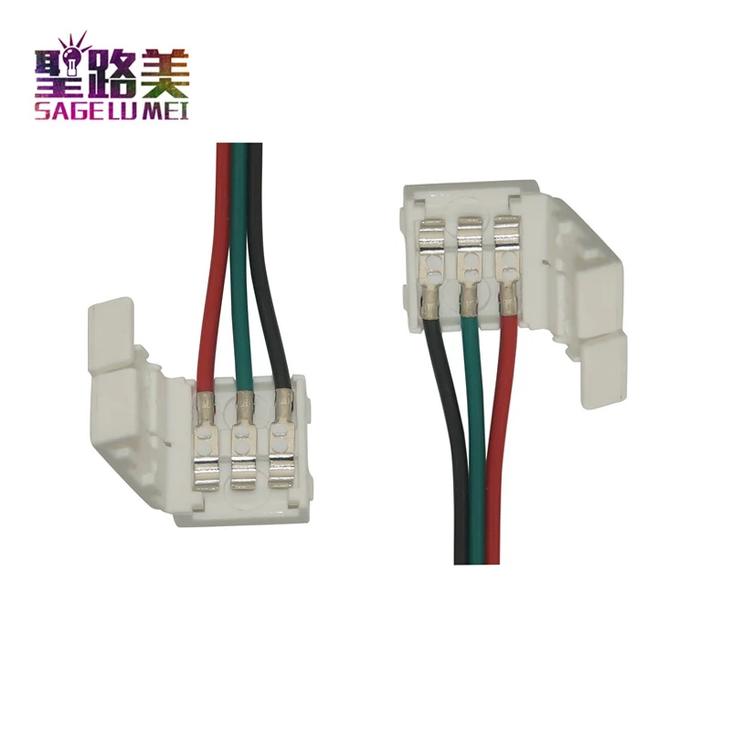 3pin 10mm connector double 2 head wires connect to ws2811 ws2812B 6812 1903ic led pixels strips easy no need soldering | Обустройство