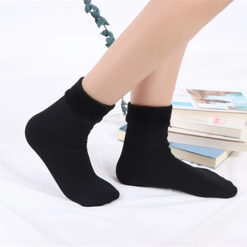 5 цветов зимние теплые женские и мужские шерстяные кашемировые носки унисекс