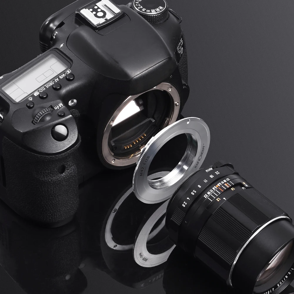 Адаптер крепления объектива K &amp F CONCEPT для M42 42 мм с винтовым креплением Canon EOS