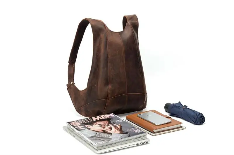 Anti-theft Backpack Man Woman Genuine Leather daypack Ipad Phone Pocket Pouch Business Travel Mochila Escolar School | Багаж и сумки