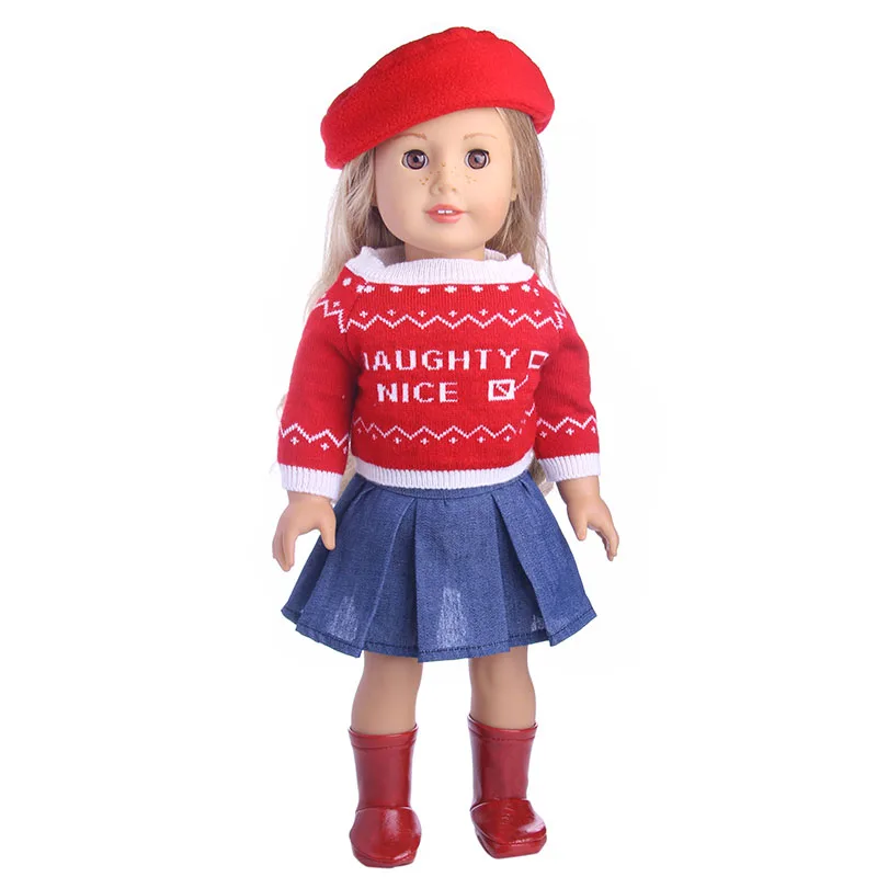 Дешевая Одежда для кукол 18 Дюймов 5 шт. зимний пот американских дюймов и