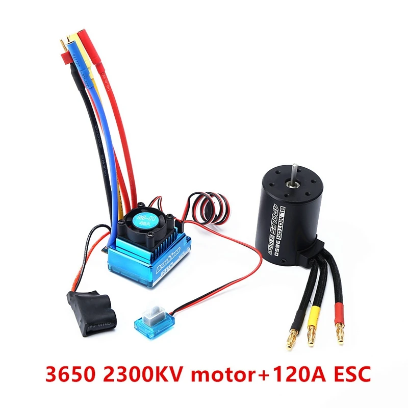 3650 2300KV бесщеточный двигатель и ESC Combo для 1:8/1:10 HSP HPI Wltoys Радиоуправляемая машина