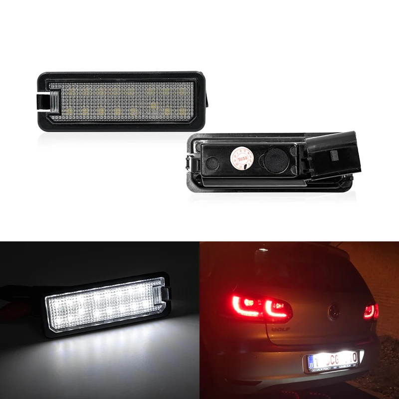 2x для VW GTi Golf 4 5 6 7 MK4 MK5 MK6 MK7 Passat B7 CC EOS Scirocco Beetle SMD светодиодный светильник номерного