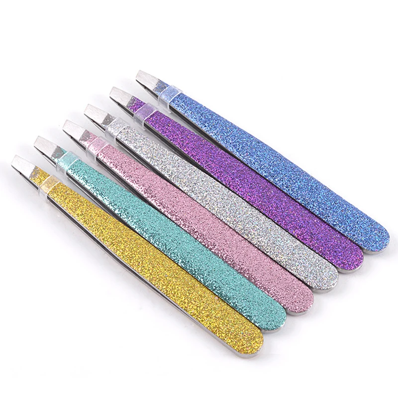 

1Pcs High Quality Stainless Steel Slanted Women Eyebrow Tweezer Face Nose Hair Remover Clip Brow Shape Tool Cosmetic Makeup Tool