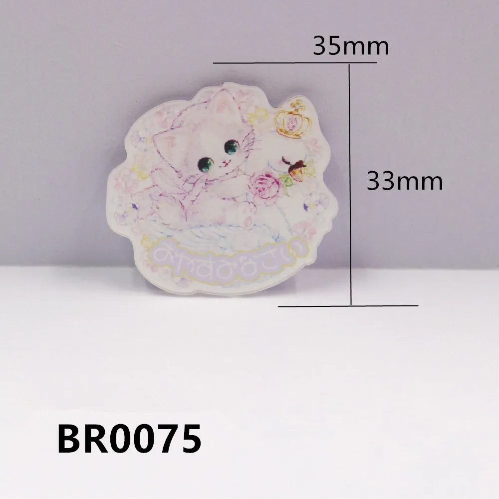 BR0072 1 шт. с плоской задней частью и акрил cat バレエシューズ カワイイbrooch декоративные