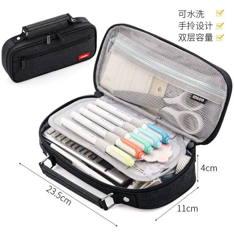 Case, Canvas Stationery, Retro Style Literary Pencil Case For Student
