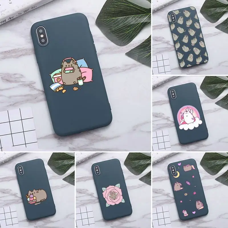 USAKPGRT милый чехол для iPhone XS MAX 11 Pro X XR 7 8 6 Plus конфетный цвет СИНИЙ Мягкий силиконовый