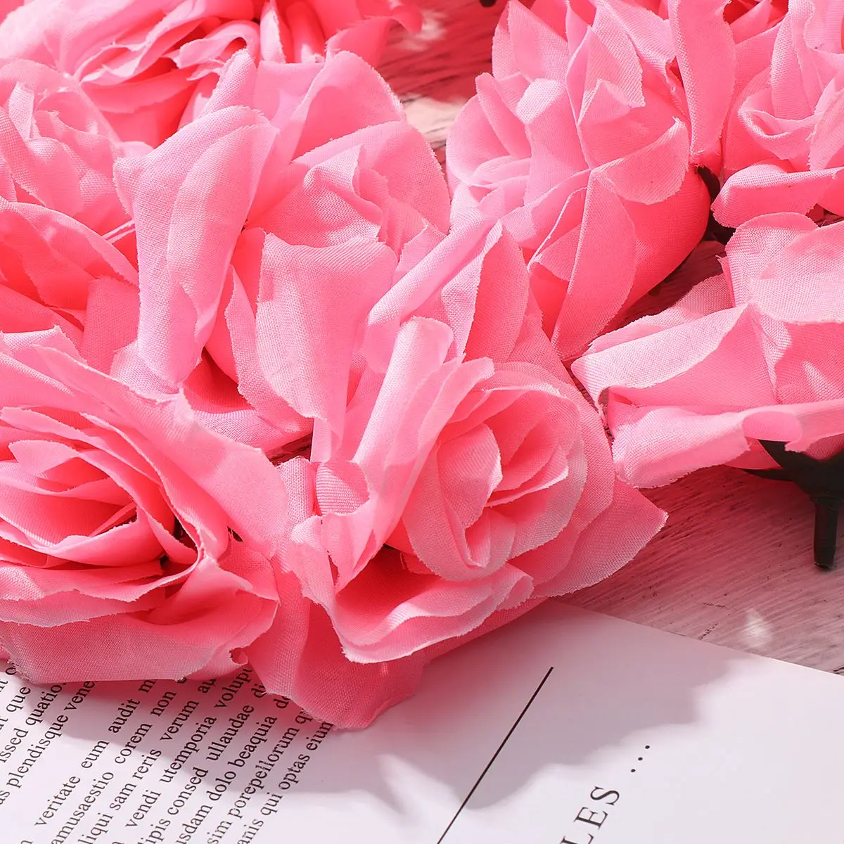 20 шт. шелк с изогнутыми полями 7 см цветок розы голова искусственный для украшения