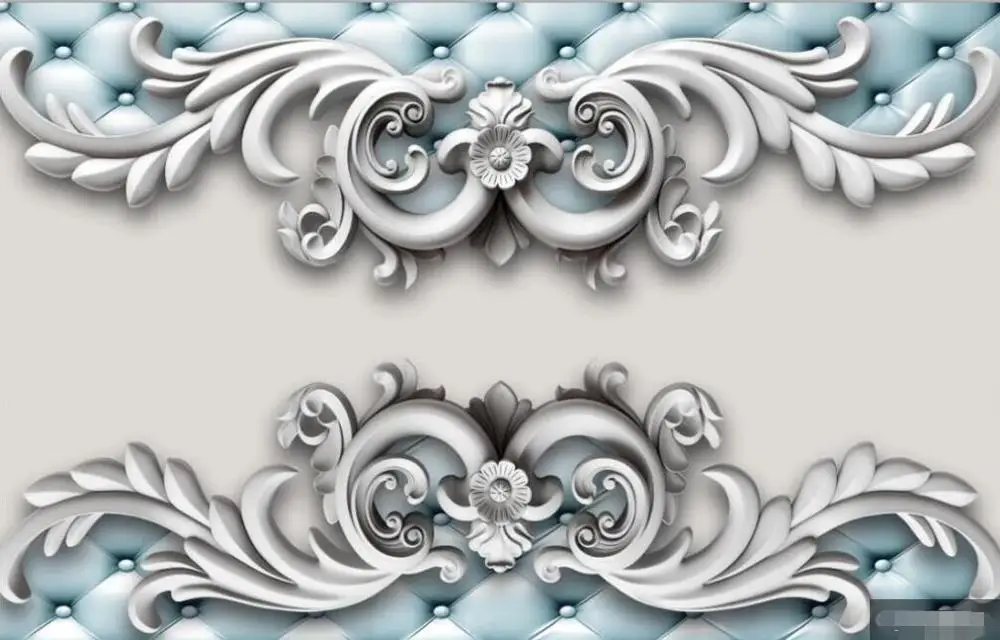 3d-фотообои на заказ Настенные обои в современном скандинавском стиле рельефный