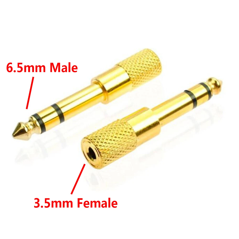 

Audio 6.5 to 3.5 Adapter Mobile Phone Accessories Microphone Headset 3.5mm Female Hole to 6.35 Male Plug Small to Large Adapter