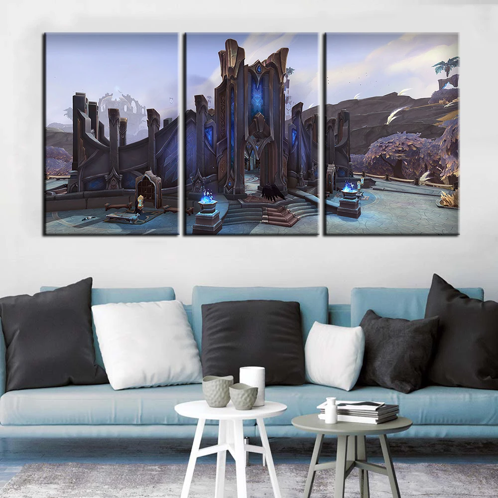 

World of Warcraft:shadowlands Oil Painting Video Game Poster The Bastion Canvas Printing Wall Cover Murals for Living Room Decor