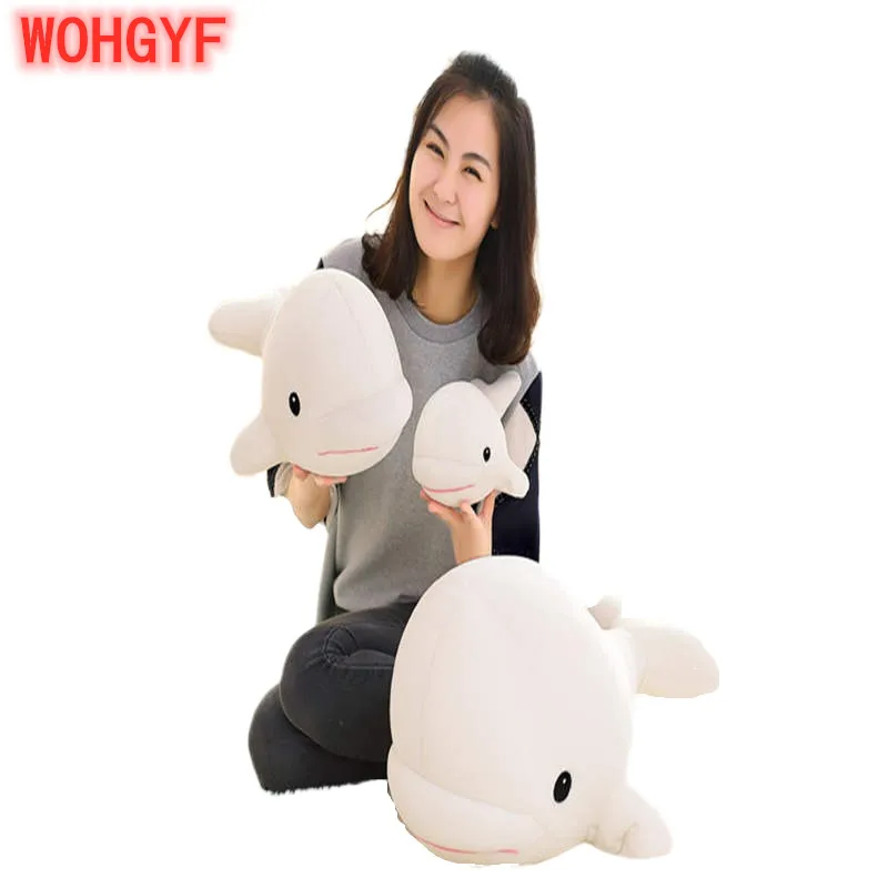 1 шт. новинка праздничный подарок плюшевые игрушки белого кита подушка
