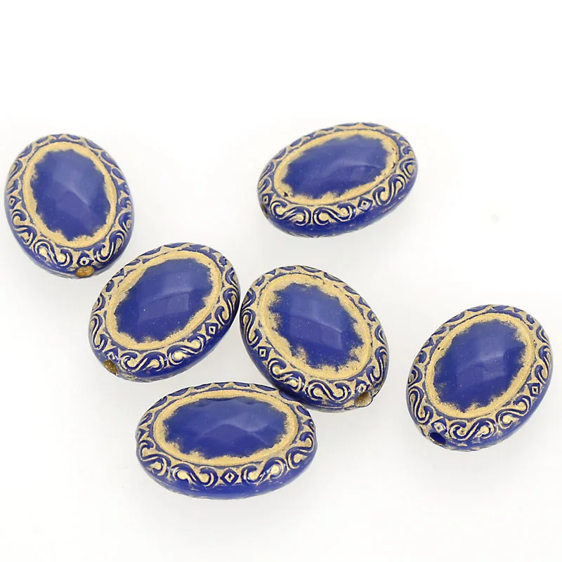 Оптовая продажа 13x17 5 мм Акриловые Плоские Овальные разделительные бусины с