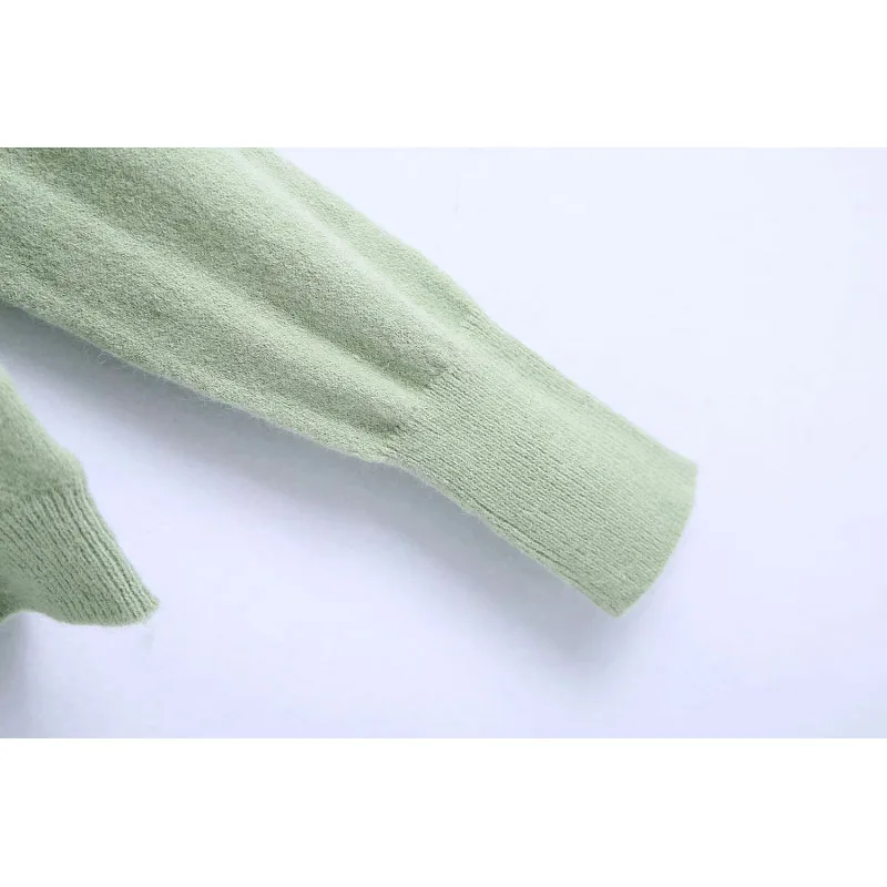 

2020 Women Fashion Chic Ruffles Cropped Knitted Sweater Female O-Neck Pullovers Casual Girls Jumpers