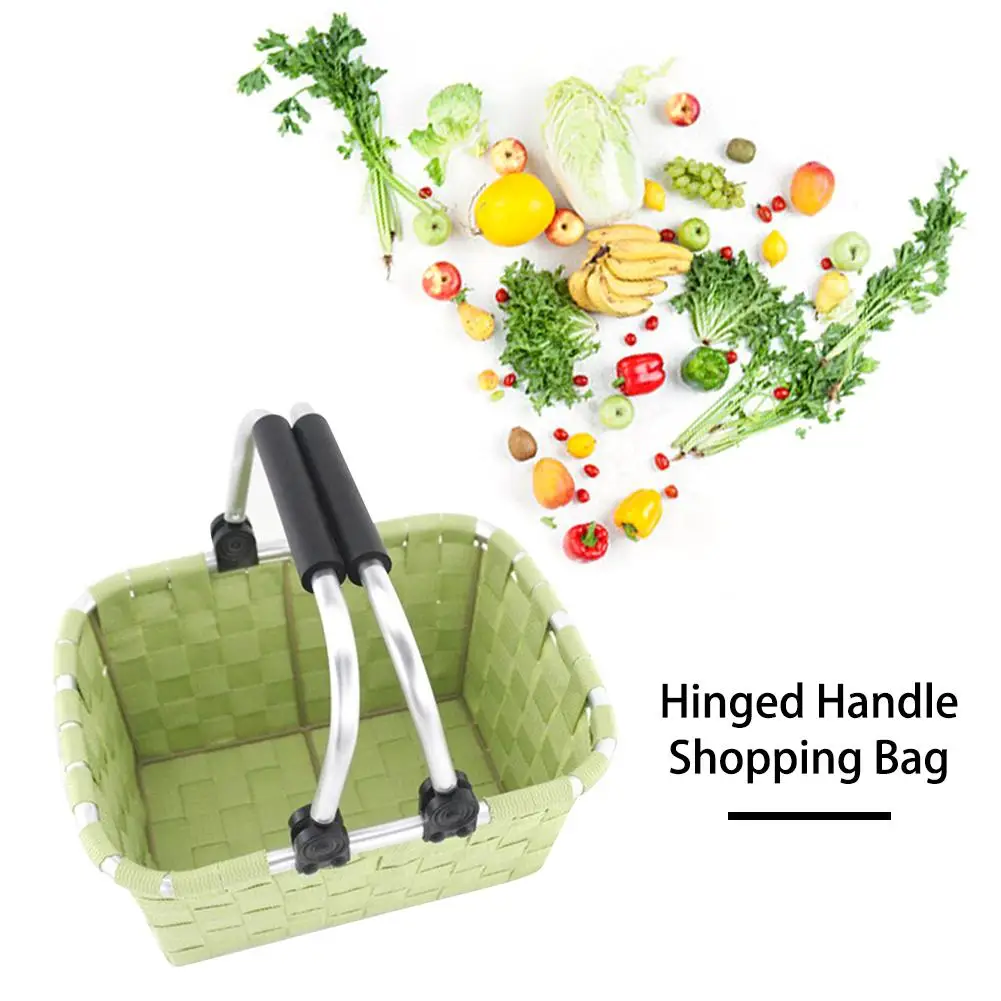 Ручной работы Тканые корзина прямоугольные в нейлоновой оплетке разных цветов с