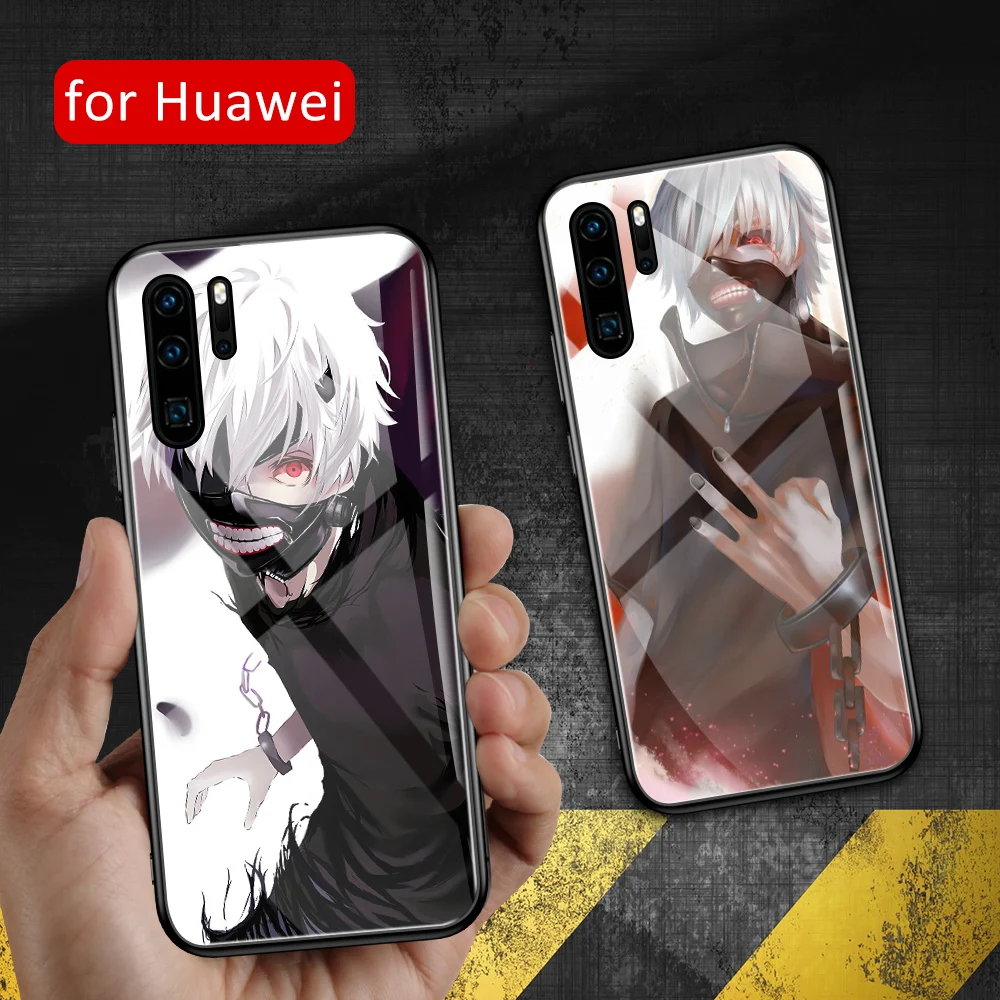 Стеклянный чехол для huawei p20 lite с призраком из аниме Tokoyo P30 pro Huawei P9 P10 Plus P20 Pro |