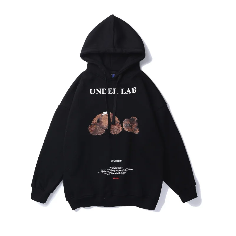 UNCLEDONJM игрушка медведь забавные толстые плюс бархат Harajuku Пуловеры женские с