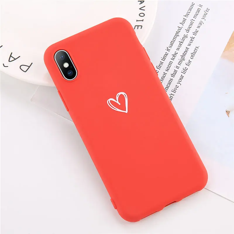 3532R Силиконовый чехол Moskado для iPhone X XR XS Max 7 8 6 6s Plus 5 5S SE Love Heart Letter чехол для телефона с рисунком в виде животного мягкий чехол из ТПУ - Цвет: 3532R