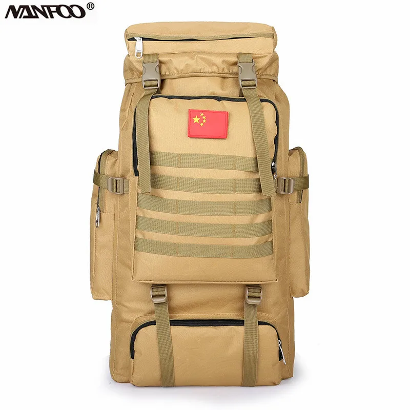 

56-75L Outdoor Trekking Travelling Backpack Camouflage Molle Tactical Military Rucksack Large Size Climbing Backpack