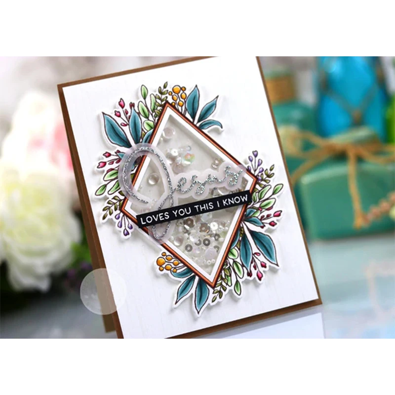 

Diamond Pattern Metal Cutting Die Stencil For DIY Scrapbook Decoration Embossed Photo Album Paper Card Handmade Craft Template