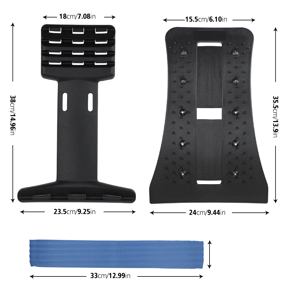 

Adjustable Back Stretcher Lumbar Traction Fitness Massager Stretch Relax Lumbar Support Waist Spine Pain Relief Chiropractic