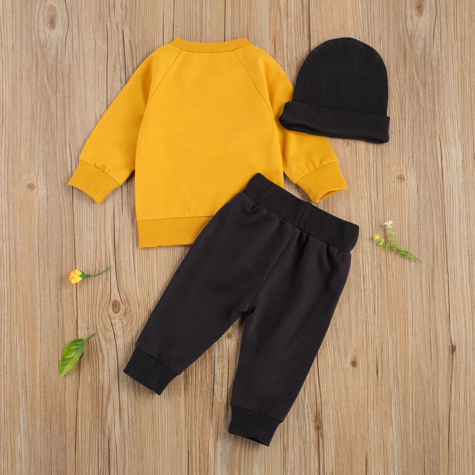 Pudcoco Newborn Baby Boy Clothes Fox Printed Long Sleeves Round Collar Pullover Tops Pants Hat 3Pcs Outfits Fashion |