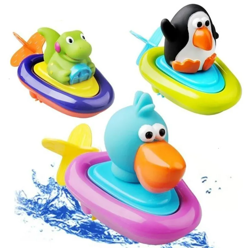 

Cartoon Baby Bath Water Toy Cute Duck Penguin Baby Shower Swim Play Clockwork Toys Kid Swimming Pool Bathroom Accessories Gift