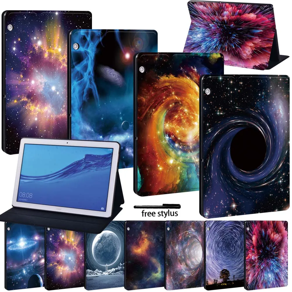 

Case for For Huawei MediaPad M5 Lite 8"/M5 10.8"/M5 Lite 10.1"/T3 8.0"/T3 10 9.6"/T5 10 10.1 Lightweight Stand Tablet Cover+pen