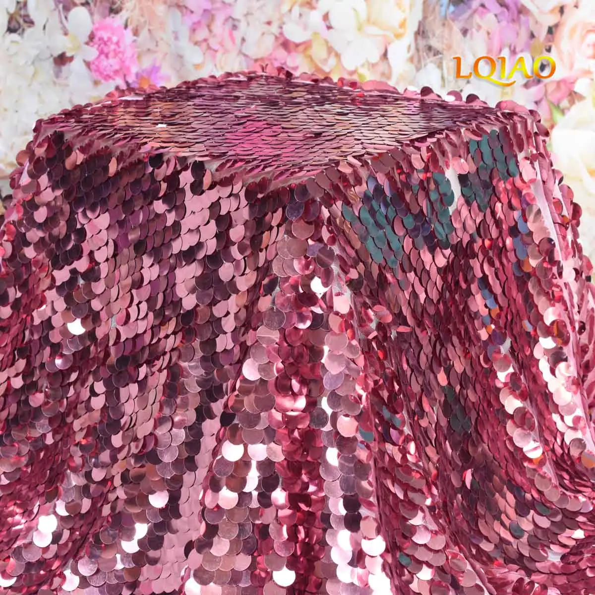 2021 Новое поступление большой диск 18 мм пайетка ткань с блестками