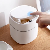 mini trash can household garbage basket tabletop trashcan storage for kitchen sitting room small waste dustbins