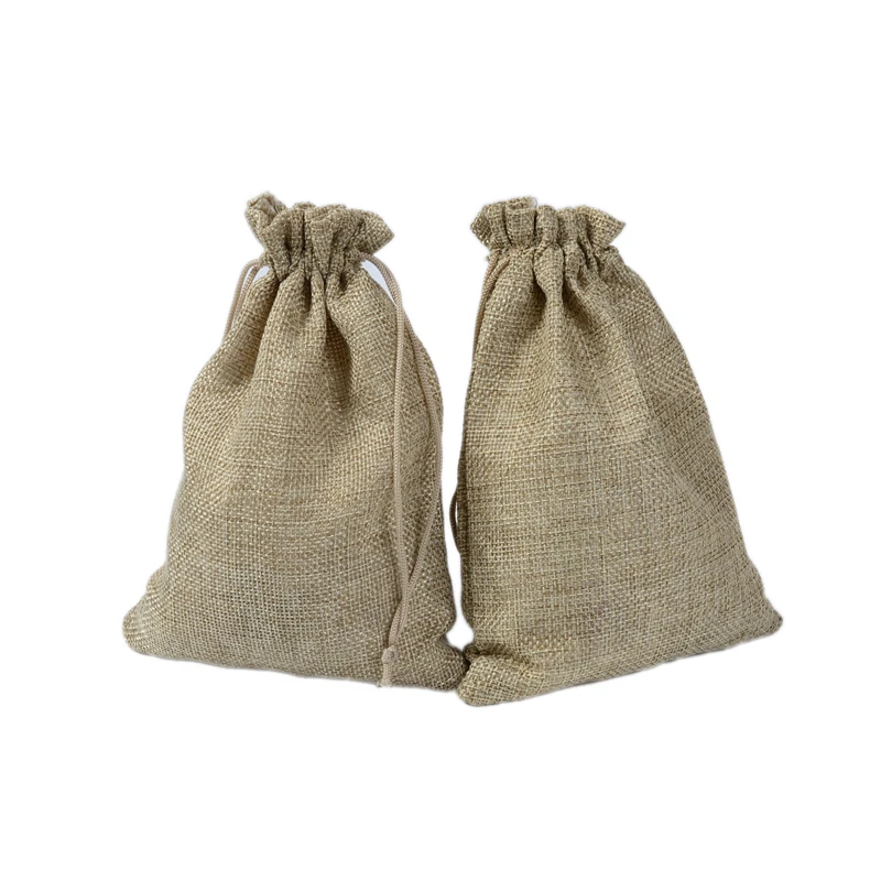 

4000pcs Jute Burlap Drawstring Favor Bags for Candles Handmade Soap Wedding Favor Packaging 13x18cm/5"x7" free shipping