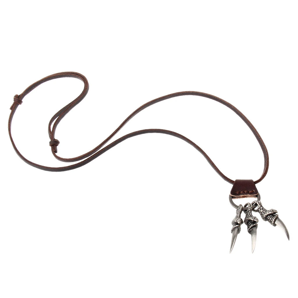 Готическая цепь из искусственной кожи панк Мужская подвеска в виде орла птицы