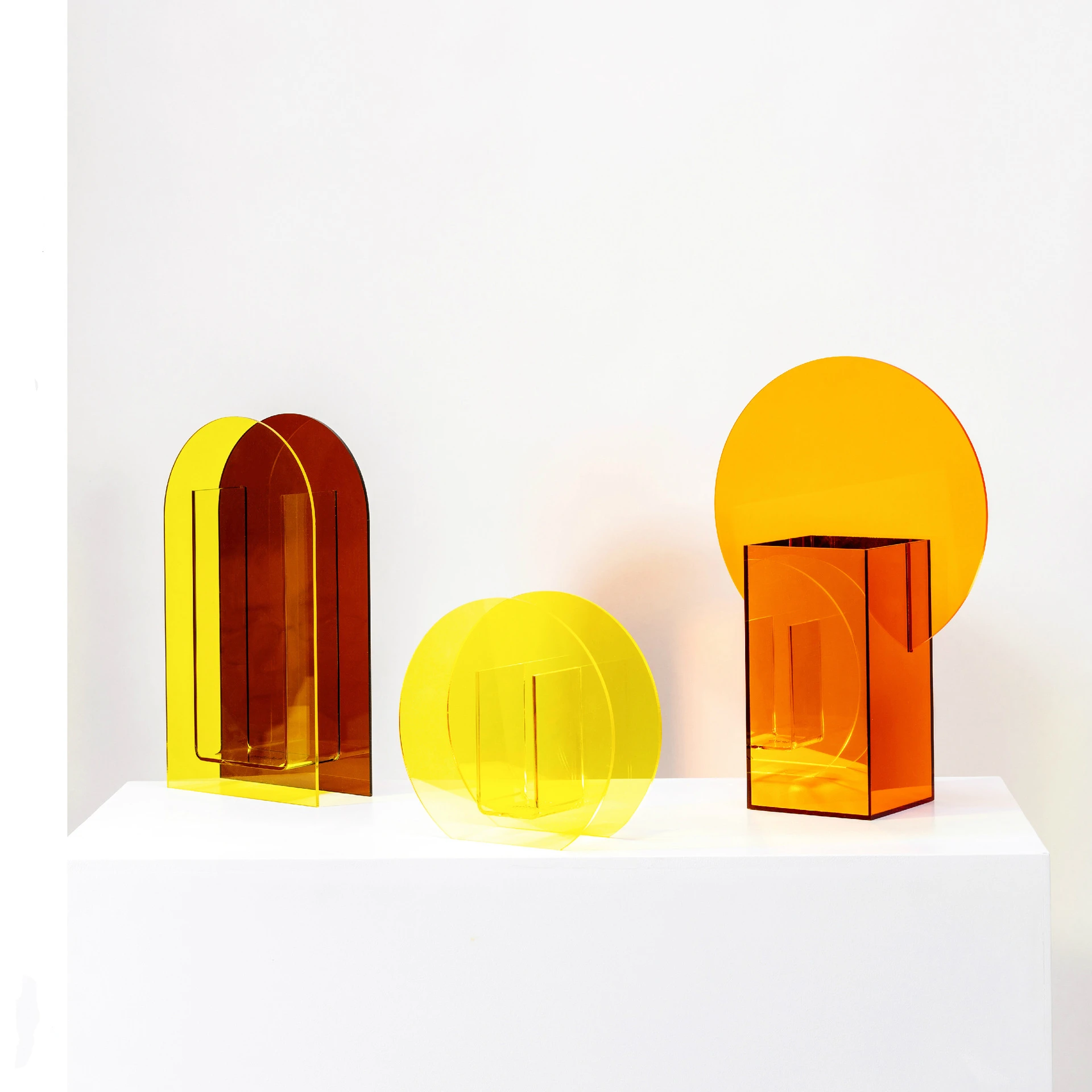 Прозрачный акриловый вазы контейнер с цветочным узором декоративный цветок