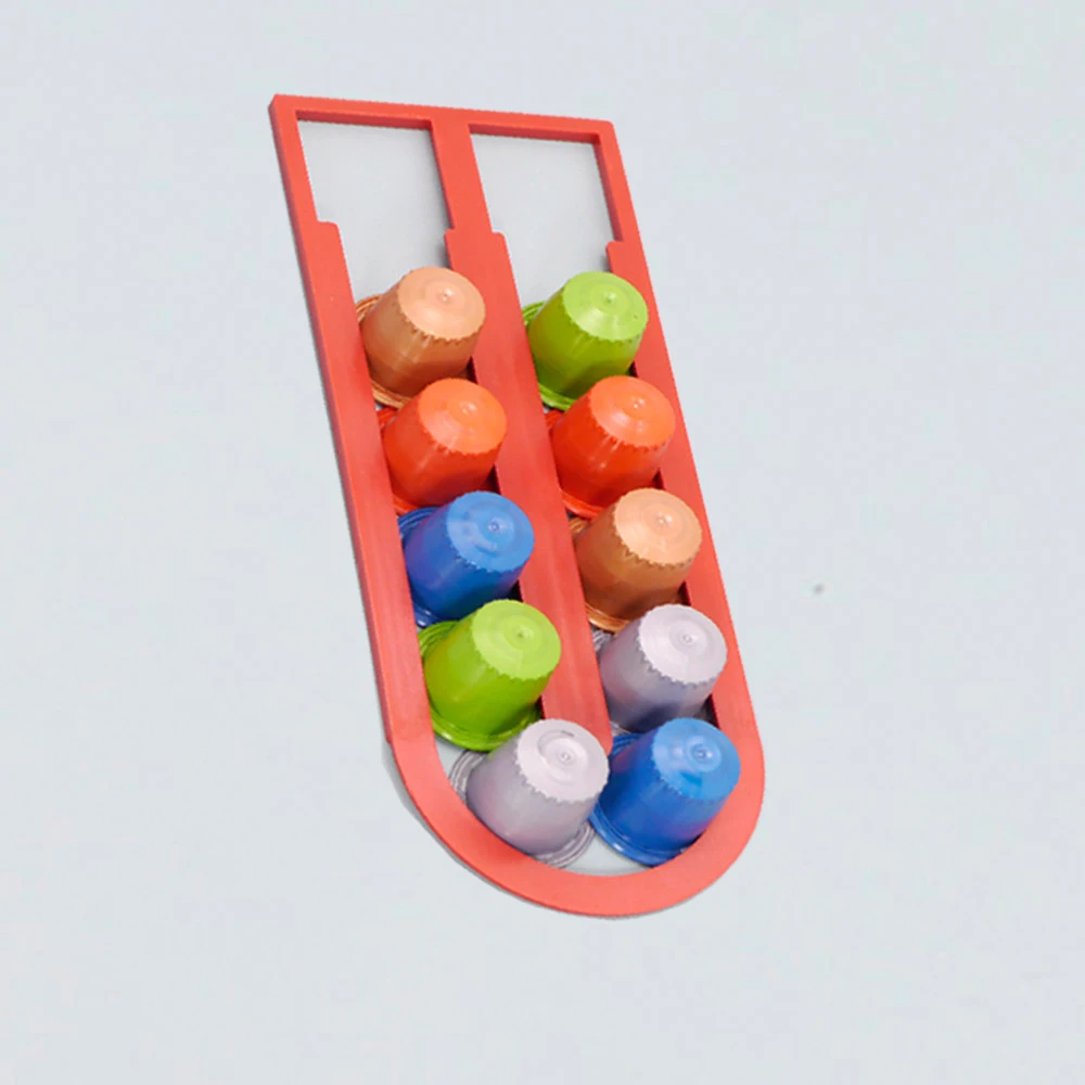 1PCS Red 10 шт., держатель для кофейных капсул, диспенсер для кофейных колпачков, крышка для кофейных капсул, держатель для кофейных фильтров Nespresso - Цвет: 1PCS Red